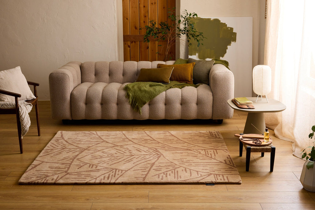 White cedar – Foliage wool rug - brown White cedar