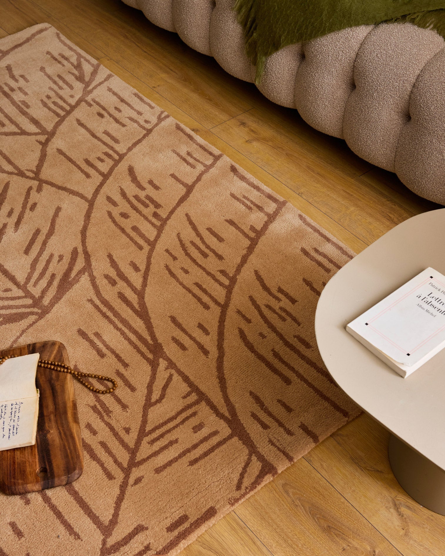 White cedar – Foliage wool rug - brown White cedar