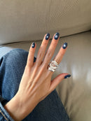 Anillo volcán plata