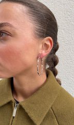 Thin Braided Hoop Earrings