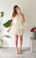 Vestido Con Volantes Ravenna - Blanco