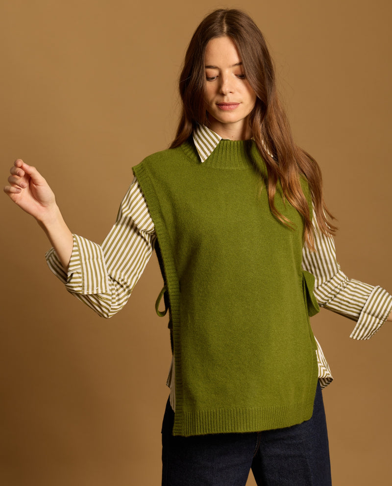 Pull Charlie 100% Cachemire - Olive - Femme
