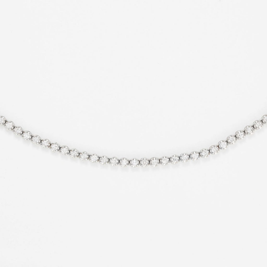 Collar "River 3 Ct" 3 Ct/136 - Oro blanco 375/1000