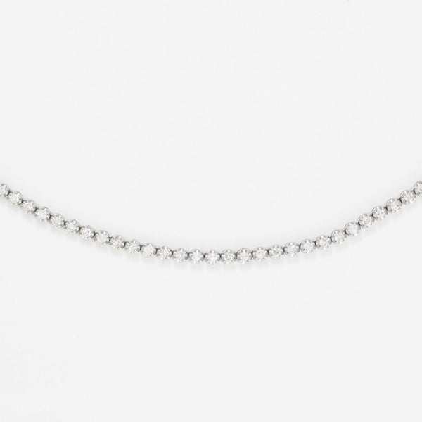 Collier "Rivière 3 Ct" 3Ct/136 - Or Blanc 375/1000