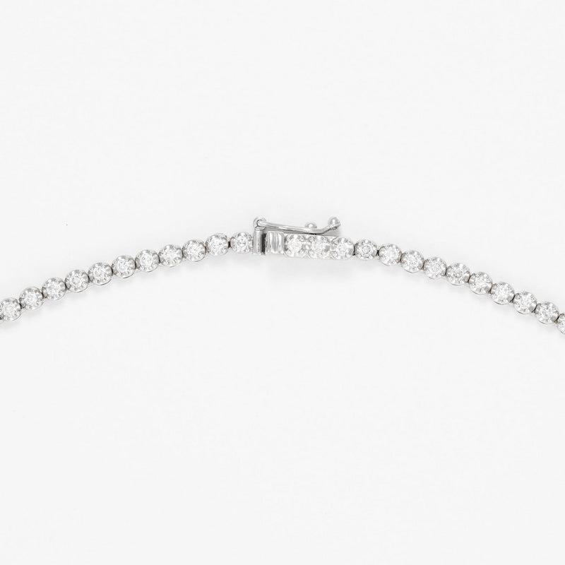 Collier "Rivière 3 Ct" 3Ct/136 - Or Blanc 375/1000