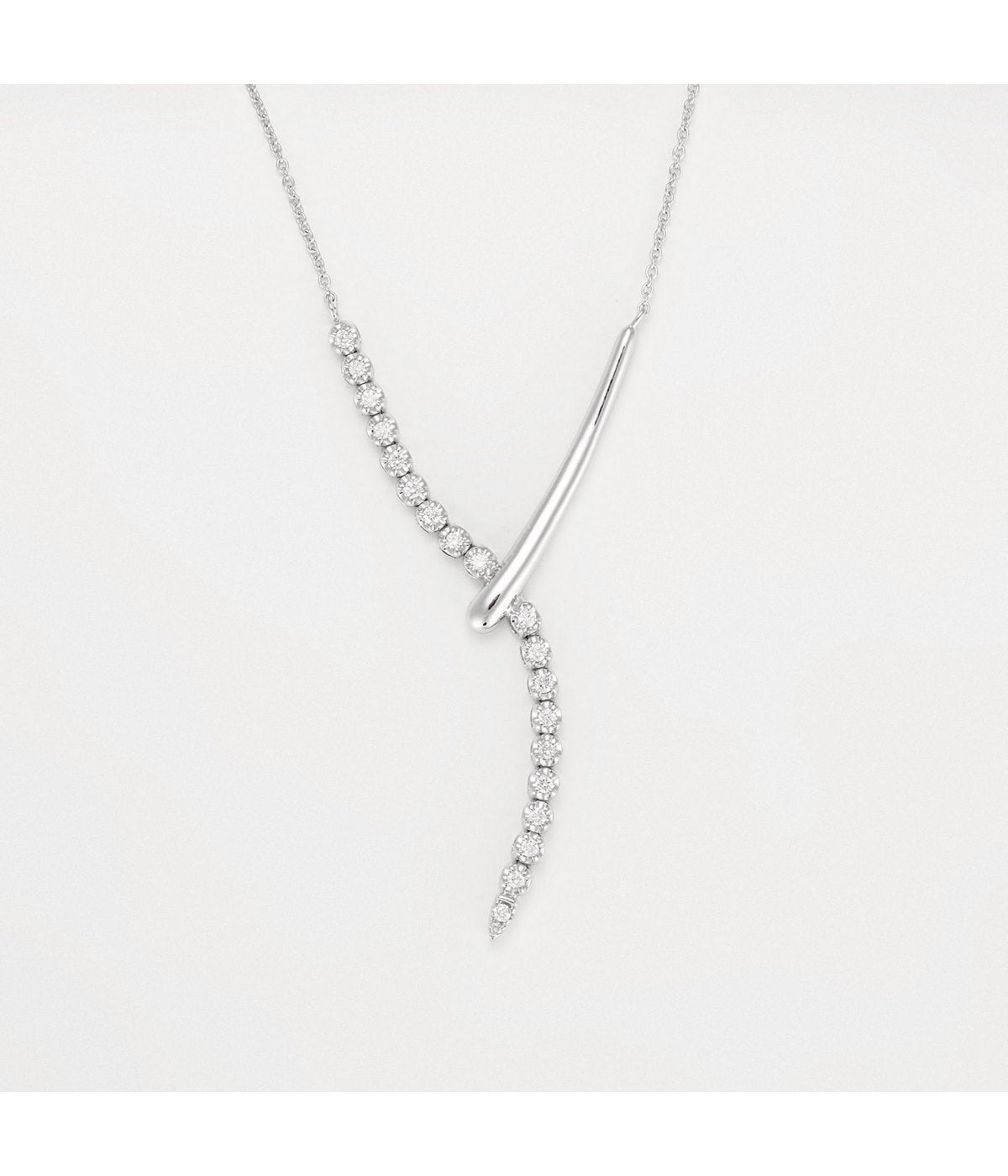 Collier "Etreinte Céleste" - D0,20/20 - Or Blanc