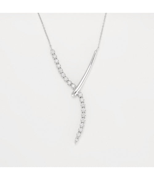 Collier "Etreinte Céleste" - D0,20/20 - Or Blanc