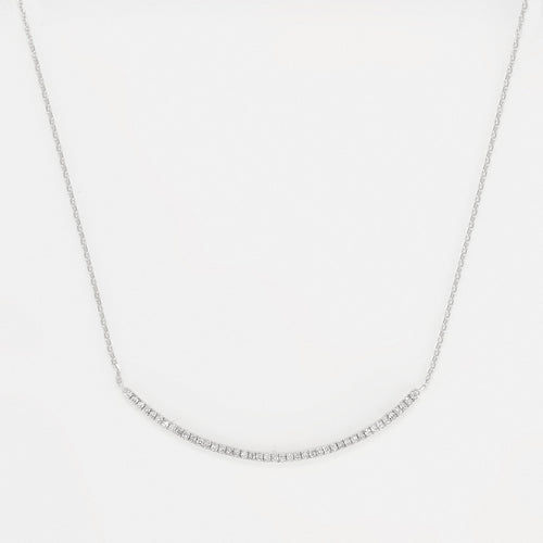 Collier "Shining Diamond" D0,12/43 - Or Blanc 375/1000