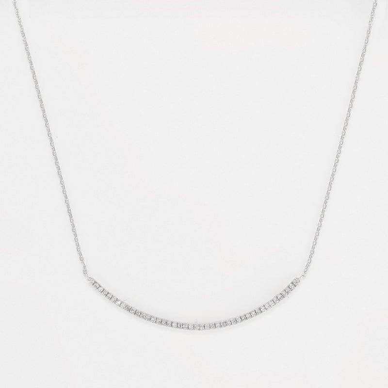 Collier "Shining Diamond" D0,12/43 - Or Blanc 375/1000