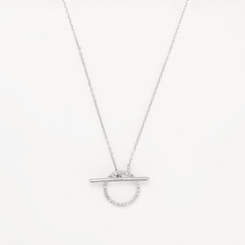 Collier "Rêve De Lumière" D0,10/28 - Or Blanc 375/1000