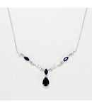 "Blue Swan" Necklace - D0.07/4 S1.35/4 - White Gold