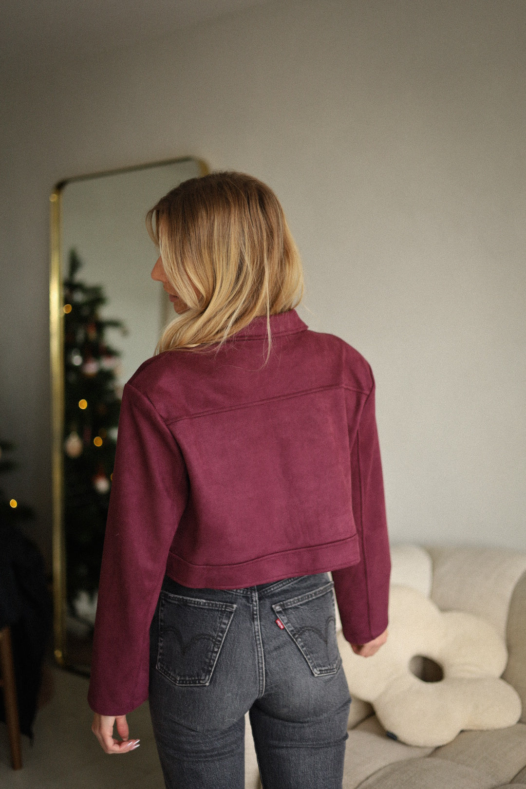 Veste Suédée Jasmine - Prune