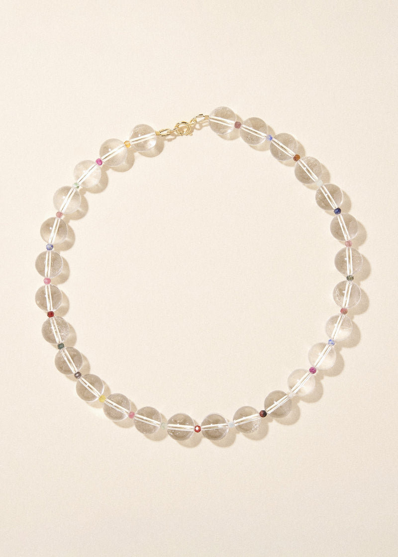 Le Collier Byron Cristal De Roche Et Tourmalines