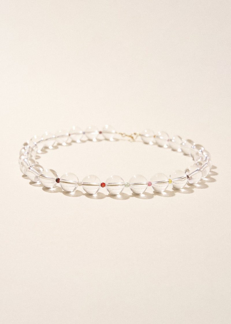 Le Collier Byron Cristal De Roche Et Tourmalines
