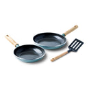 Greepan Mayflower Poêle Lot 2Pcs Et Ustensile - Turquoise