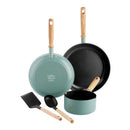 Greepan Mayflower Cookware Set 3Pcs And 2 Utensils - Turquoise