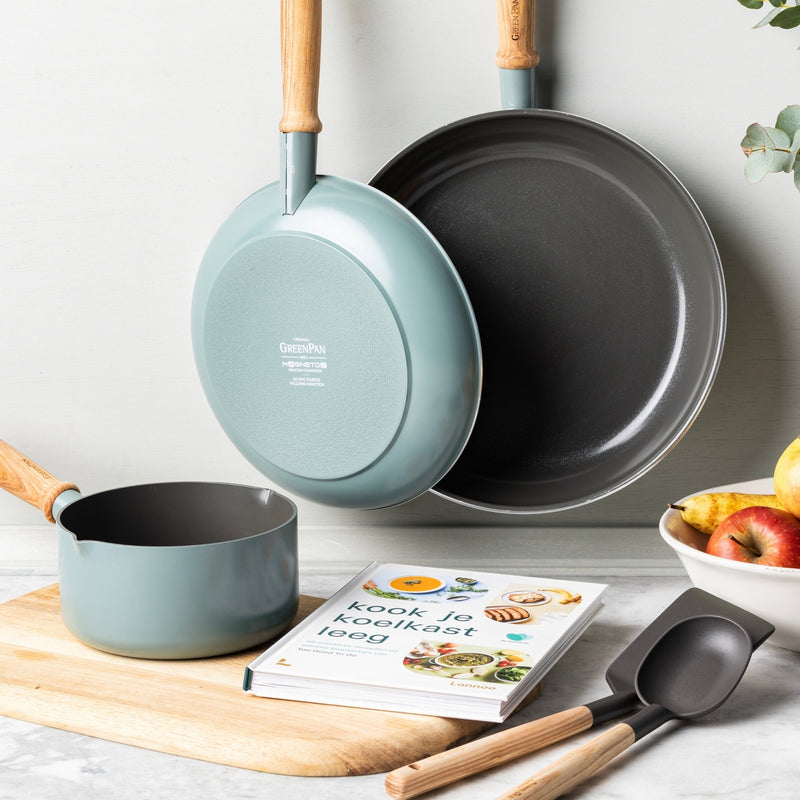 Greepan Mayflower Cookware Set 3Pcs And 2 Utensils - Turquoise