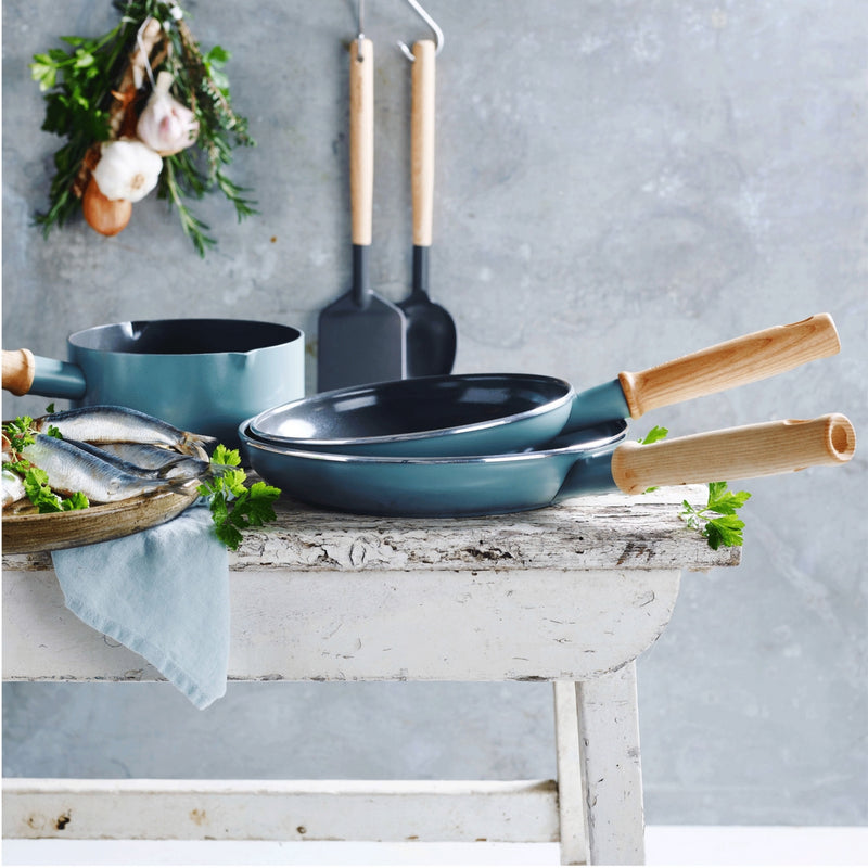 Greepan Mayflower Cookware Set 3Pcs And 2 Utensils - Turquoise