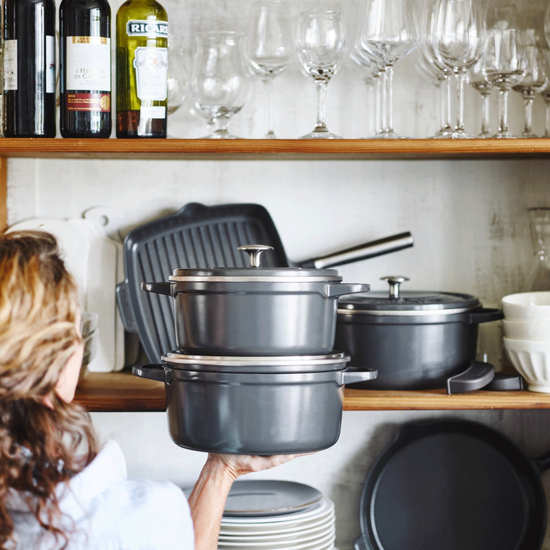 Poêle Gril Carrée Céleste - Gris