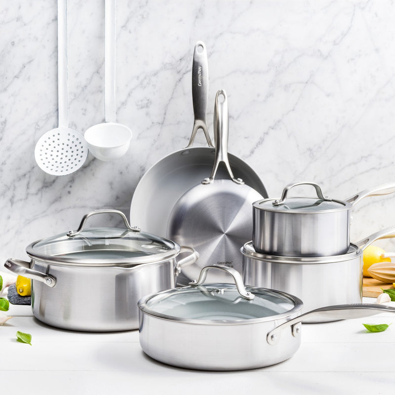 Greenpan Venice Pro 3Ply Batterie De Cuisine 1 Pcs Avec Couvercles
