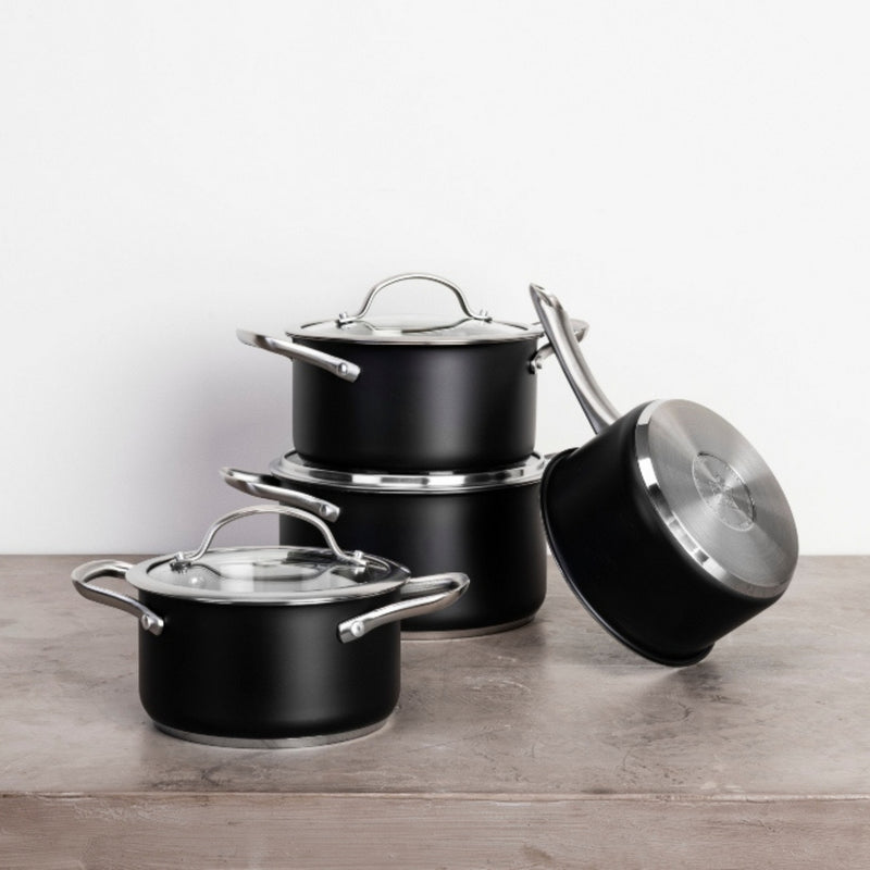 Batería de cocina Bk Purity 4 piezas negro