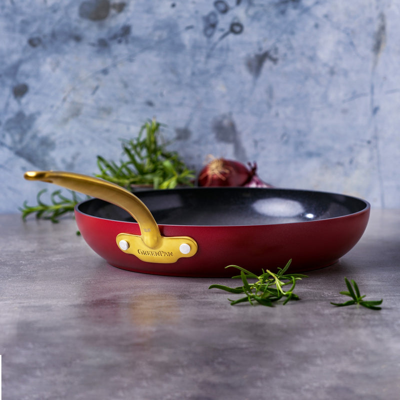Greenpan Barcelona Frying Pan Red