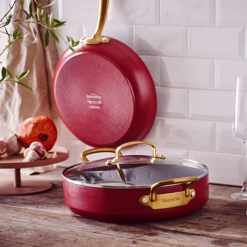 Greenpan Barcelona Frying Pan Red