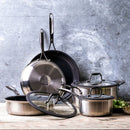 Bk Ceramique Black Batterie De Cuisine 4 Pcs Avec Couvercles Noir
