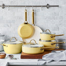 Greenpan Padova Cookware Set 6 Pcs With Lids Yellow