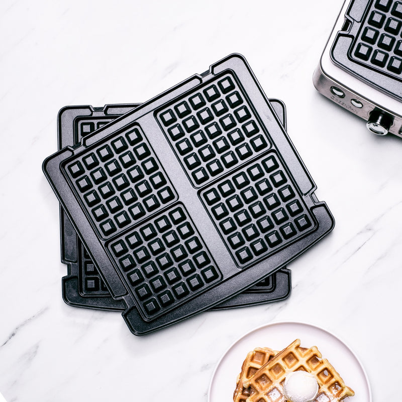 Greenpan Elite Lot 2 Plaques Gaufres Pour Contact Grill