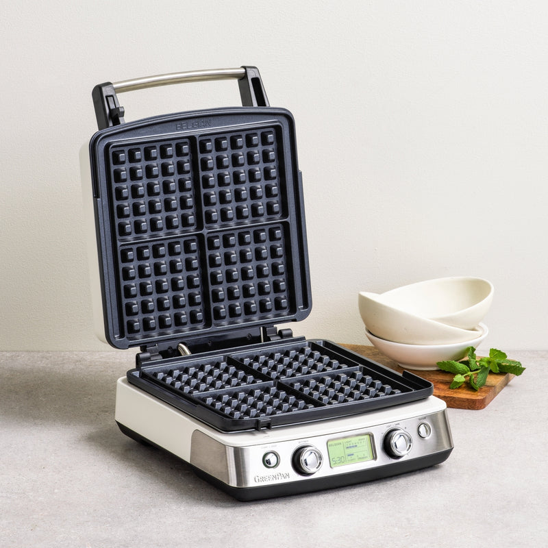 Greenpan Elite Lot 2 Plaques Gaufres Pour Contact Grill
