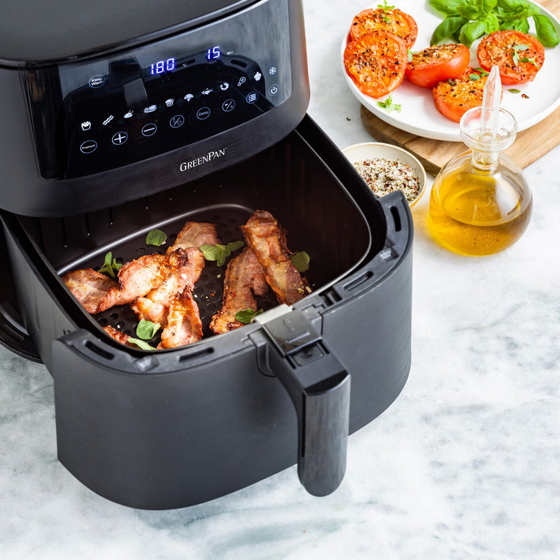 Greenpan Bistro Airfryer 1 Basket 7.2L Ceramic Pfas Free Black