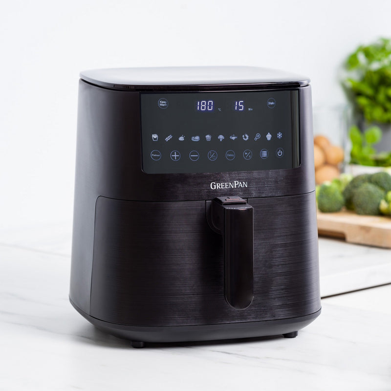 Greenpan Bistro Airfryer 1 Basket 7.2L Ceramic Pfas Free Black
