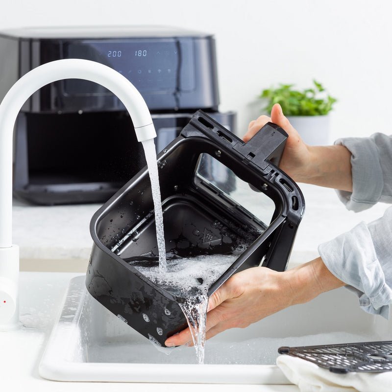 Greenpan Bistro Airfryer 2 Baskets 4+4L Ceramic Pfas Free Black