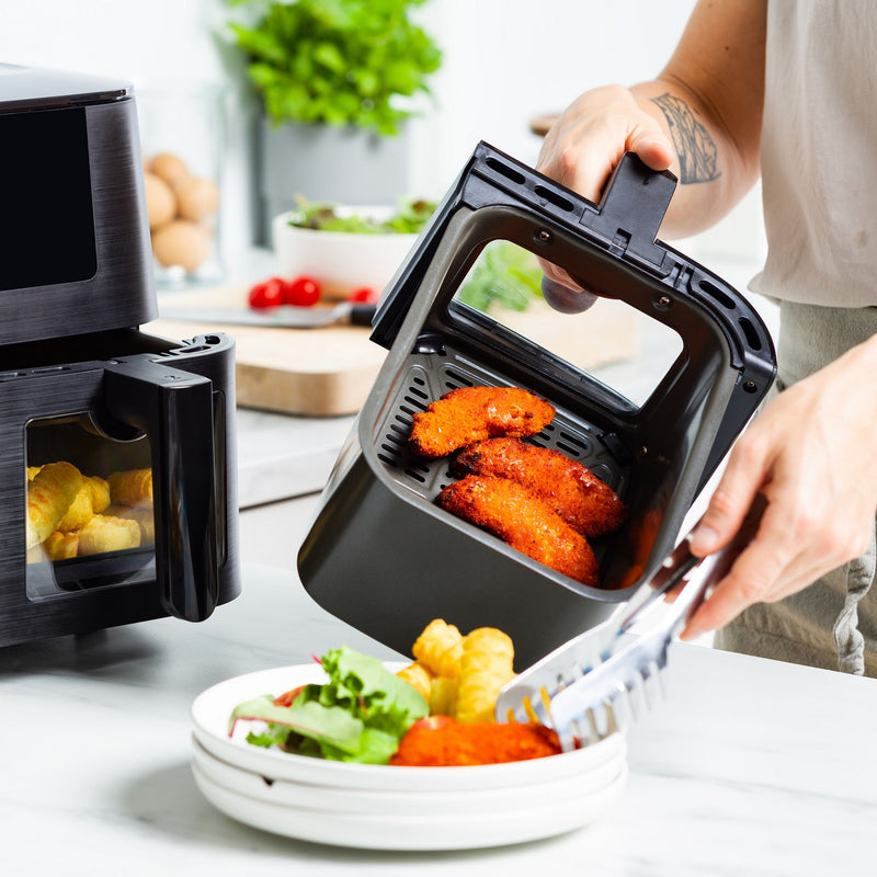 Greenpan Bistro Airfryer 2 Baskets 4+4L Ceramic Pfas Free Black