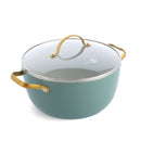 Greenpan Padova Batterie De Cuisine 6 Pcs Avec Couvercles Turquoise