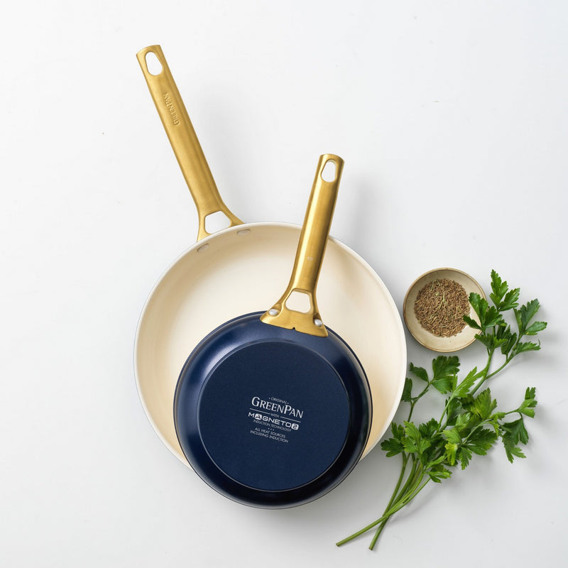 Greenpan Padova Lot De 2 Poêles 20+26Cm Bleu & Crème