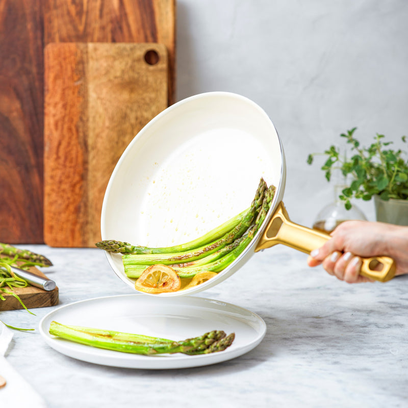 Set De 2 Poêles À Frire (20Cm + 26Cm) Padova Reserve - Cream White