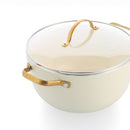 Greenpan Padova Batterie De Cuisine 6 Pcs Avec Couvercles Crème
