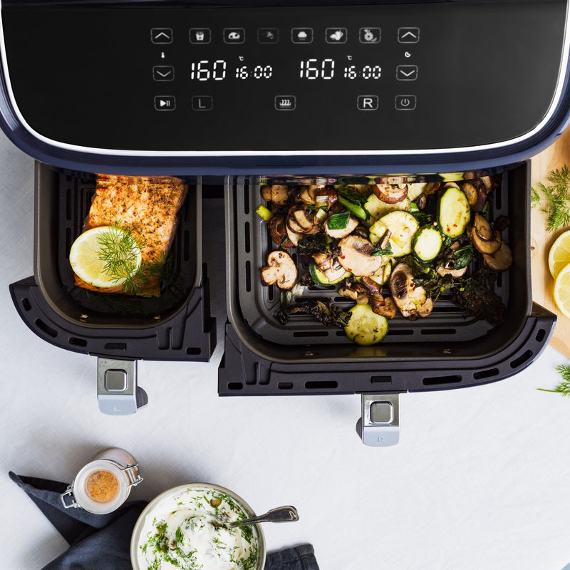 Bk Superieur Airfryer 2 Paniers 3L/6L Bleu Nuit