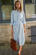 Angèle Sky Blue Shirt Dress