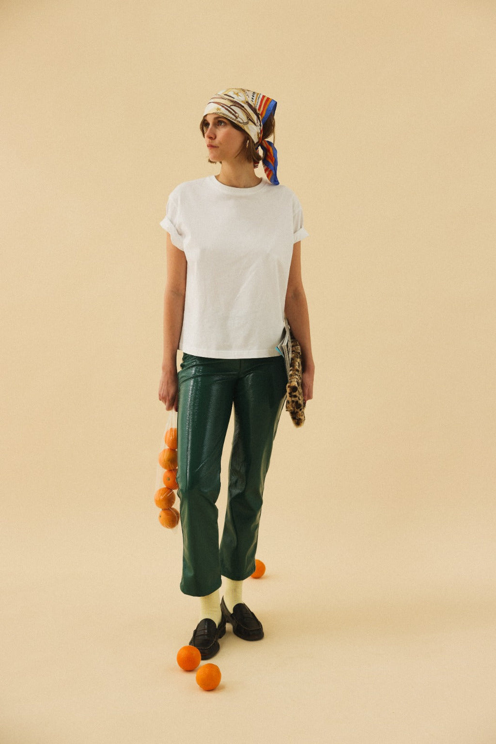 Pantalon BRUNE vinyle vert