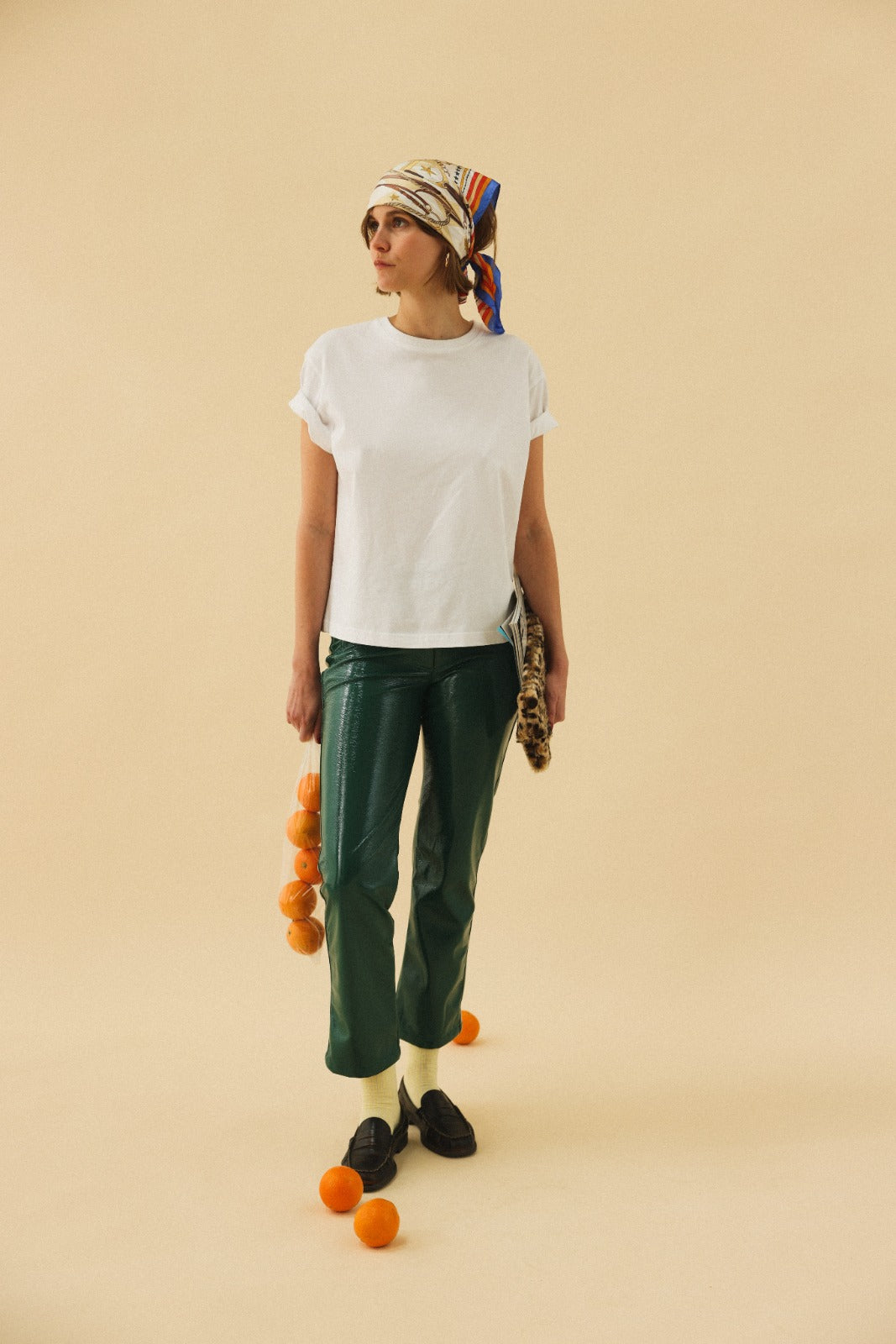 Pantalon BRUNE vinyle vert