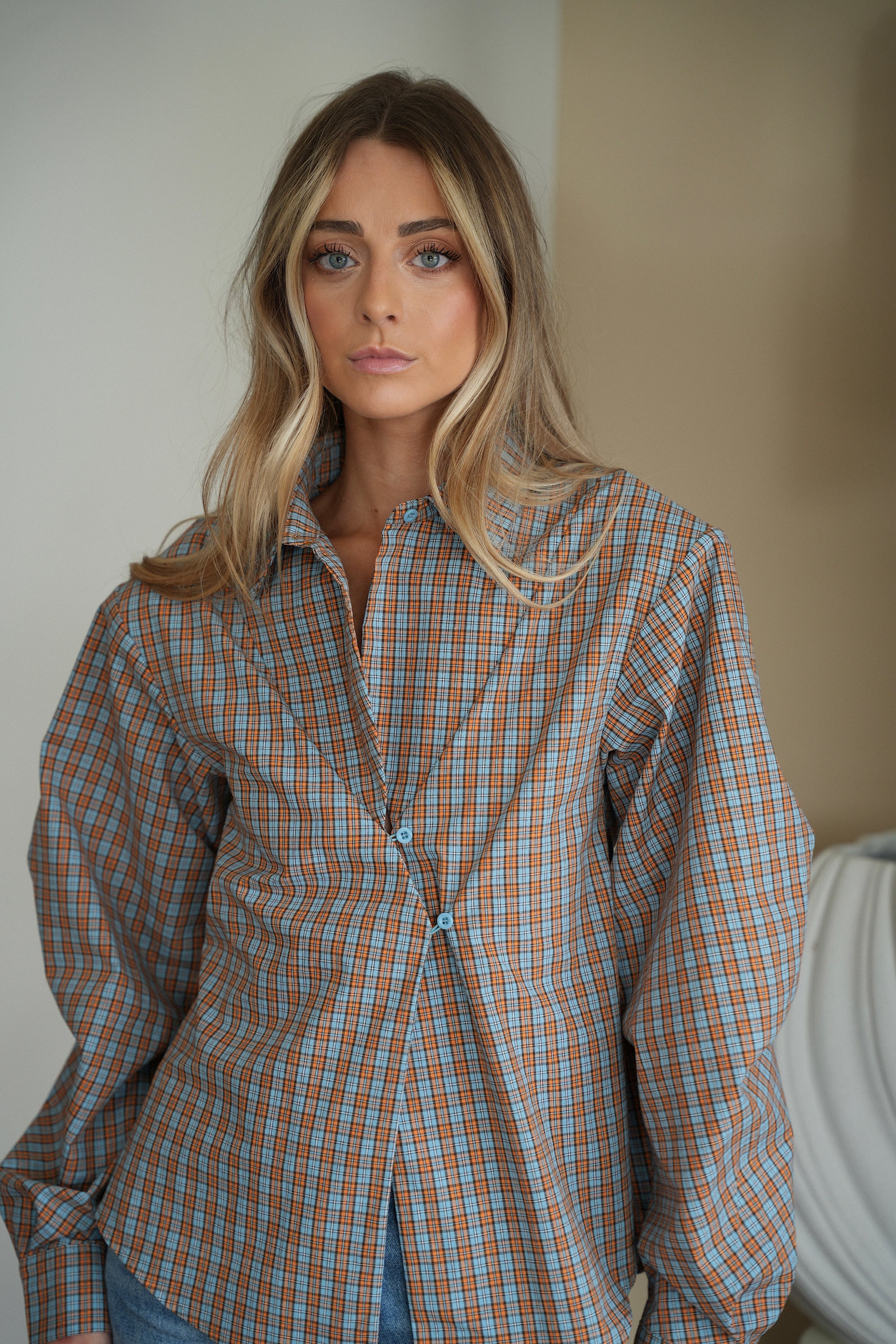 Pola Azul - Camisa Cuadros