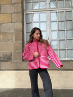 Veste polaire rayée Carmen