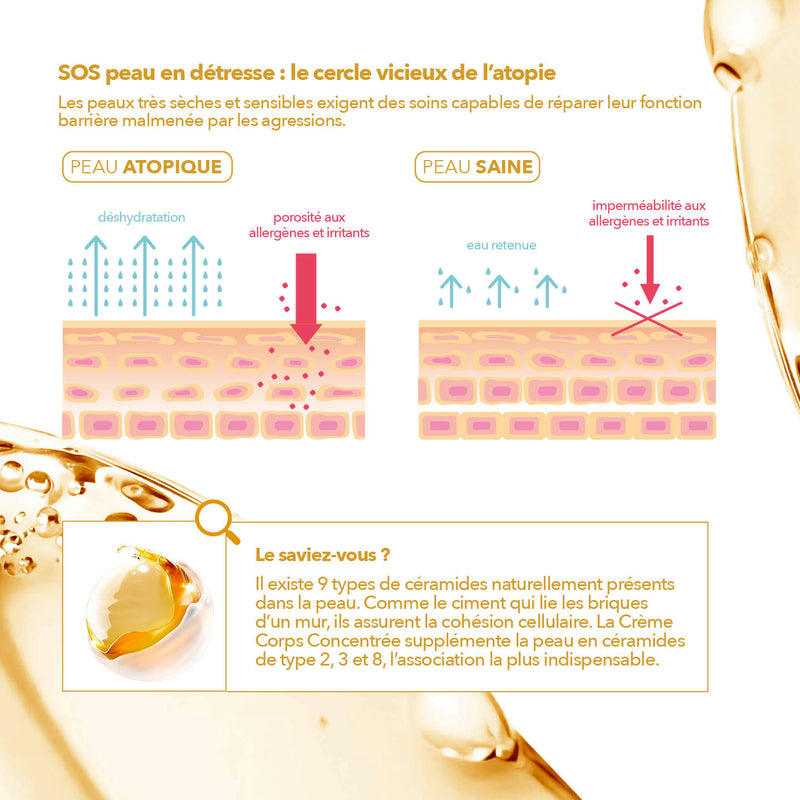 Crème Corps aux céramides pour peau sèche 