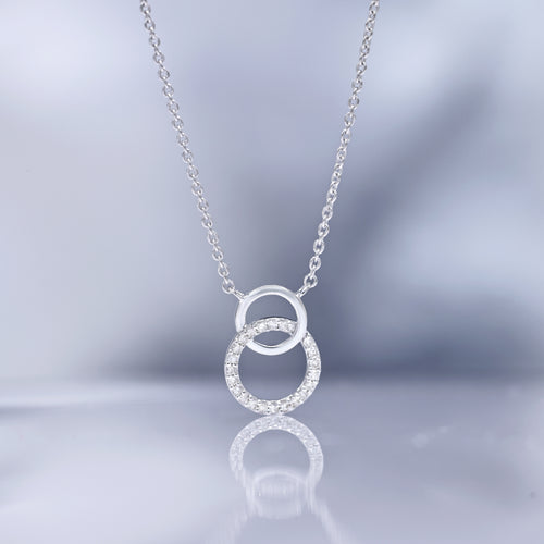 Collier "Energy" Diamants 0,080/22 - Or Blanc 375/1000