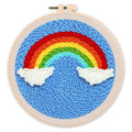 Punch Needle Arc En Ciel Et Nuages