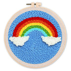 Punch Needle Arc En Ciel Et Nuages