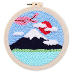 Punch Needle Le Mont Fuji Et Cerisier